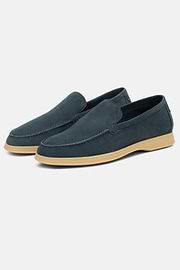 Mocassini Aria In Pelle Scamosciata, Navy, hi-res