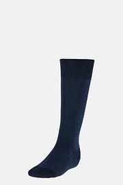 Socks with Micro Pattern in Organic Cotton, Navy blue, hi-res