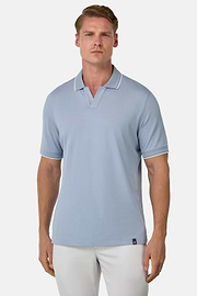 Polo En Piqué Performant S.Cafè®, Bleu clair, hi-res