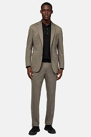 Dove Grey B Tech Nylon And Wool Suit, , hi-res