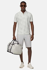 Cotton Blend Jersey Polo Shirt, Ice, hi-res