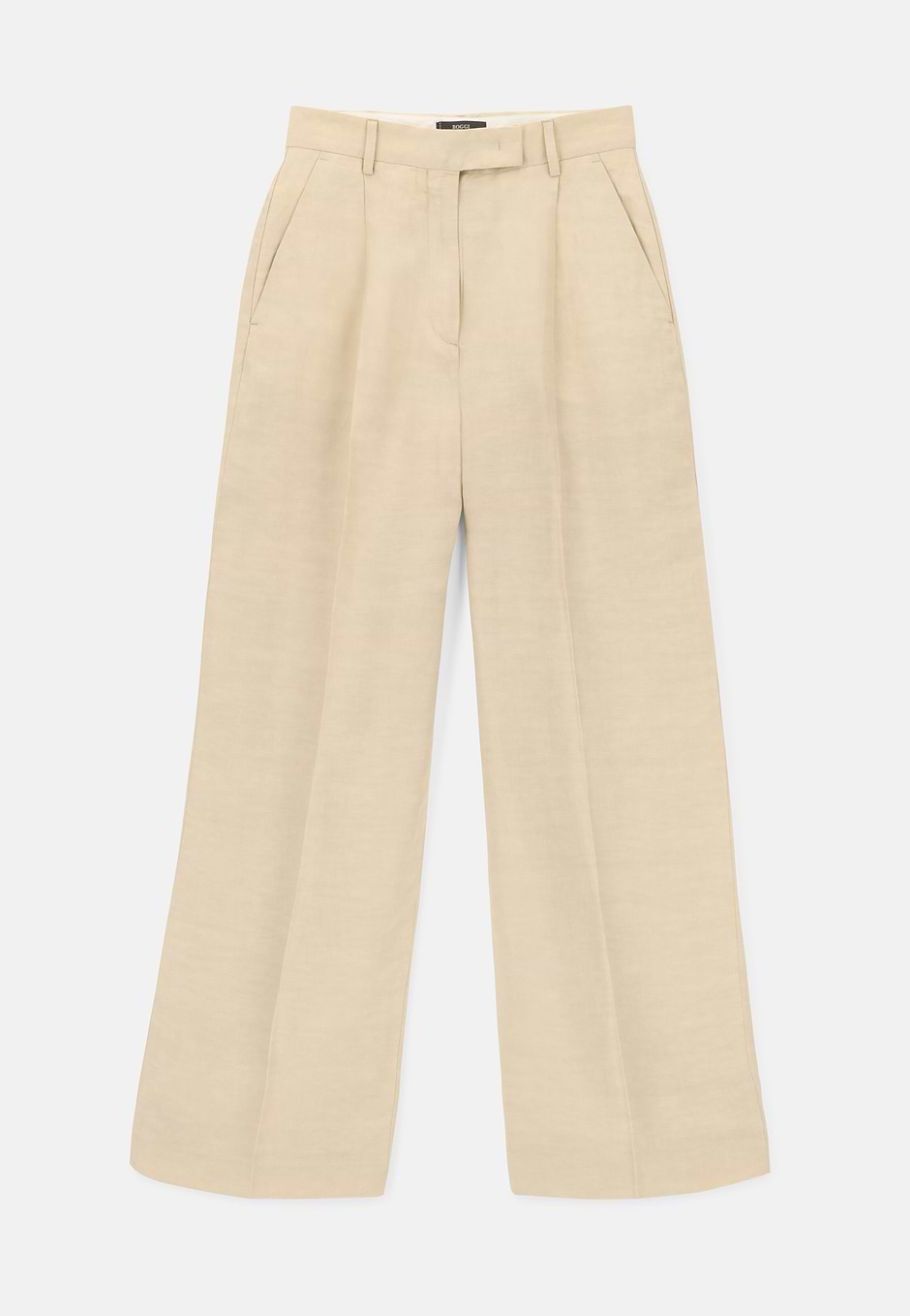 Linen blend trousers, Cream, hi-res