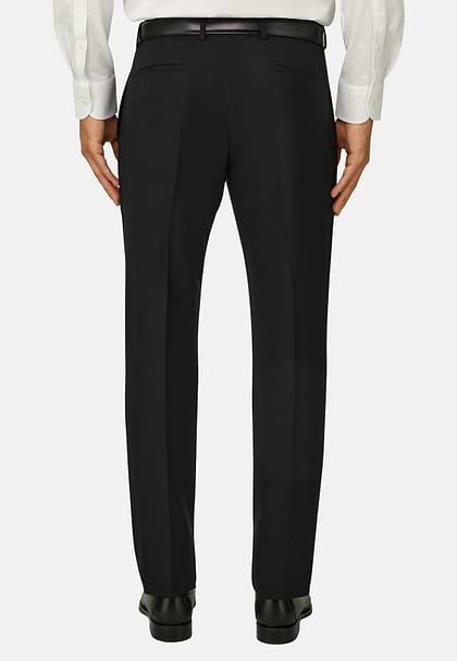 Travel wool trousers, Black, hi-res