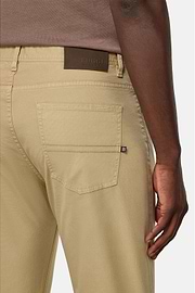 Stretch Cotton 5-Pocket Trousers, Taupe, hi-res