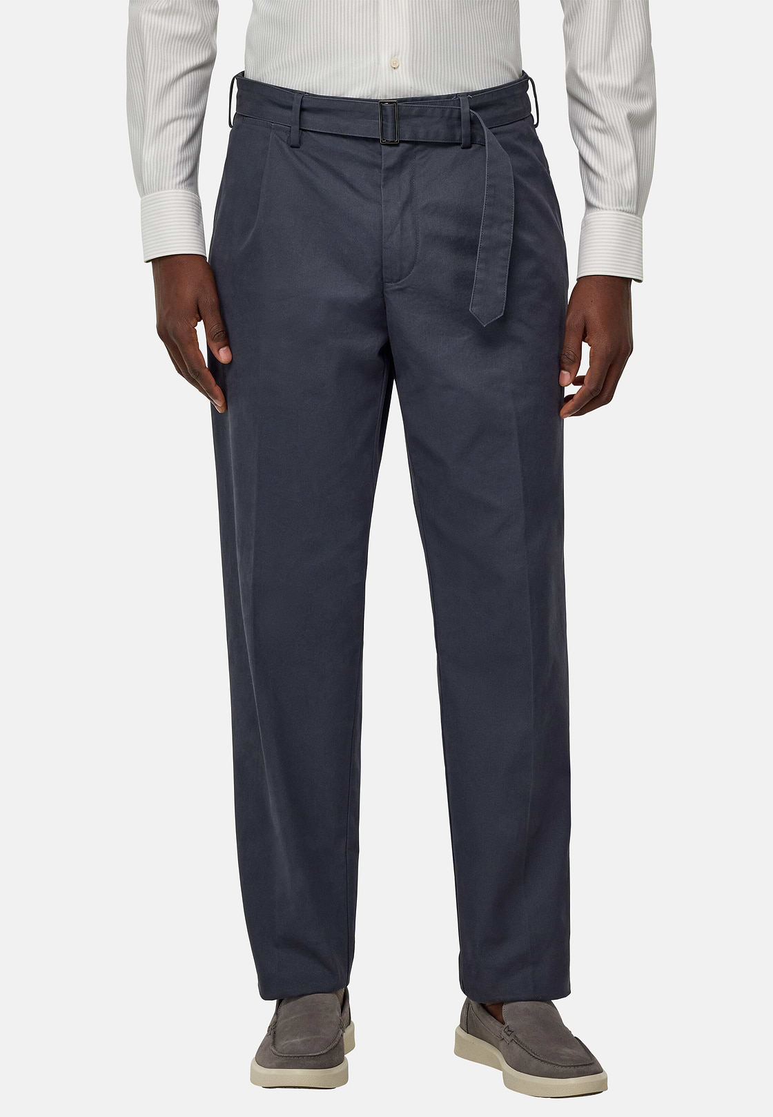 Cotton Trousers, Charcoal, hi-res