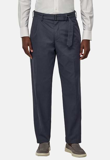 Cotton Trousers, Charcoal, hi-res