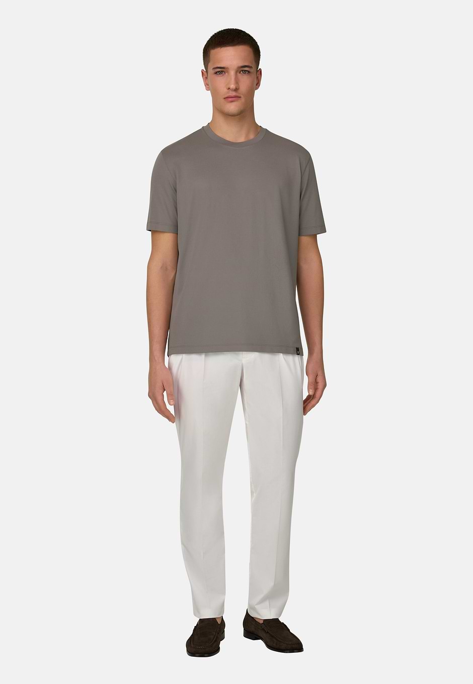 High-Performance Piqué T-Shirt With S.Cafè® Yarn, Mud, hi-res