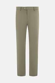 Pantalon En Coton Tencel Extensible, Vert, thumb, 5