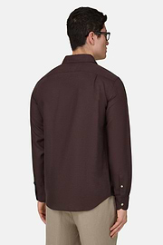 Regular Fit Tencel Linen Shirt, Dark brown, thumb, 3