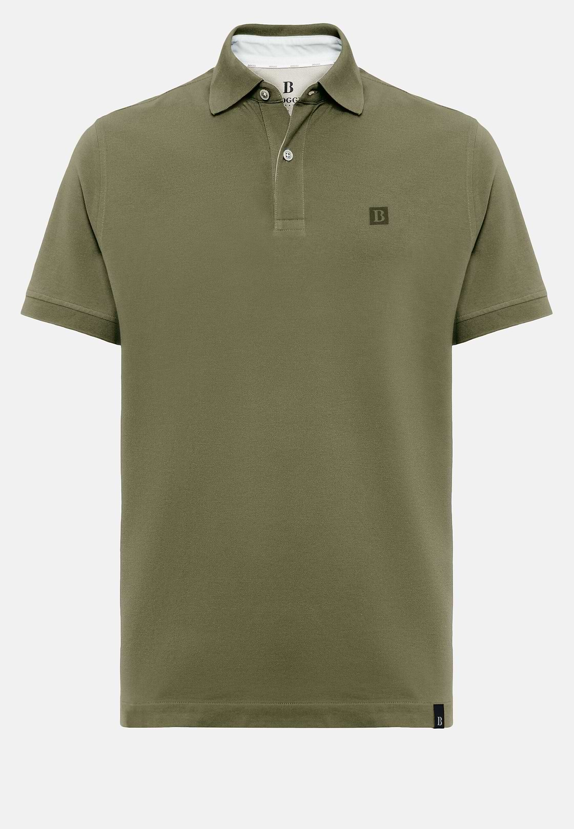 Polo De Piqué De Algodón, Verde militar, hi-res