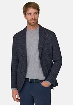 Blazer Houndstooth Cotton Blend B Jersey