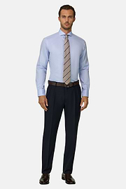 Shirt Patterned Cotton Slim Fit, Light Blue, thumb, 2