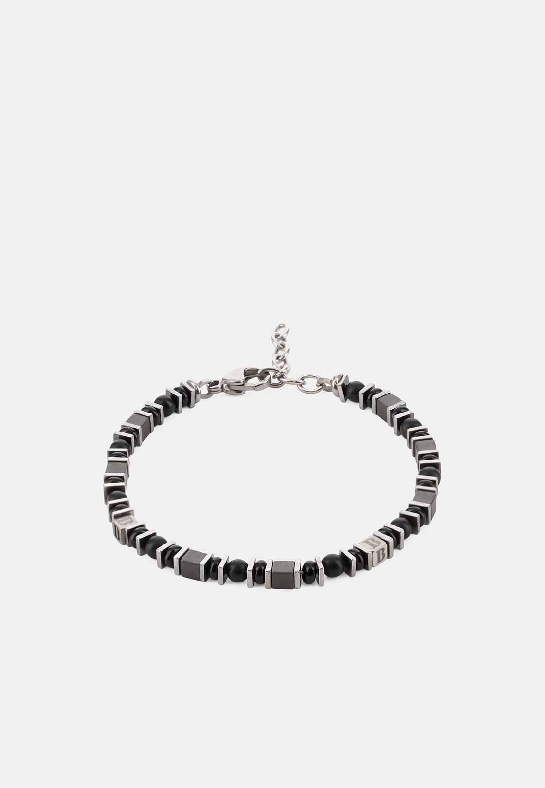 Edelstahl-Armband Mit Sodalith-Perlen, Schwarz, hi-res, 1