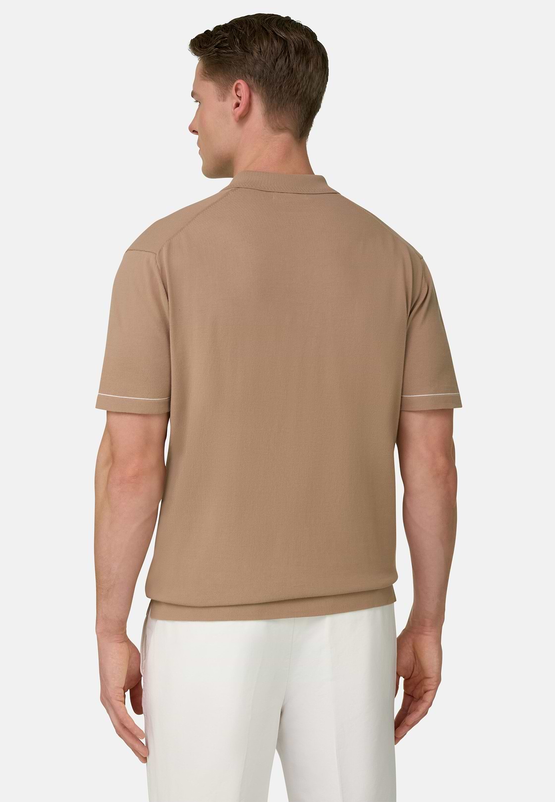 Polo En Maille Crêpe De Coton, , hi-res, 3