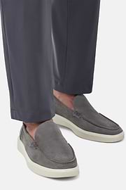Mocassini Stratus In Pelle Scamosciata, Grigio, hi-res