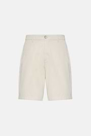 Bermuda Shorts In Hemp Cotton, Cream, hi-res