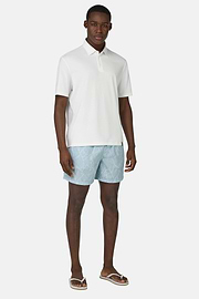 Polo Shirt In Stretch Supima Cotton, White, hi-res
