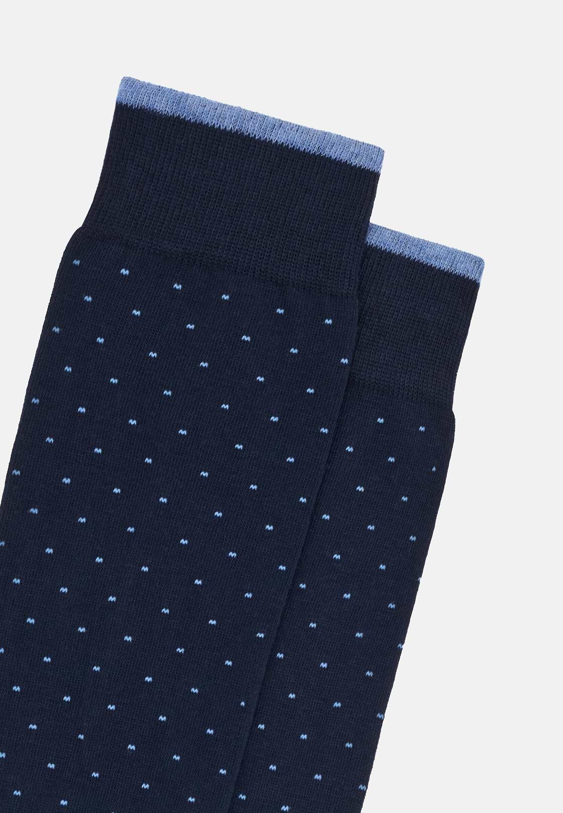 Socken mit Mikropunktemuster, Navy blau, hi-res, 3