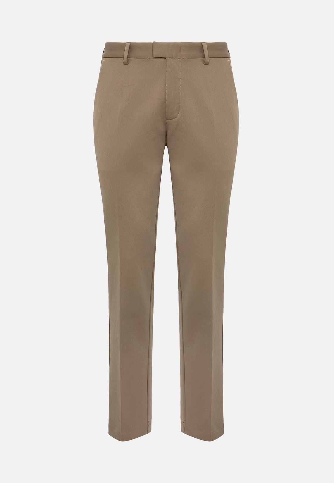 B Tech Trousers in Stretch Technical Fabric, Taupe, hi-res