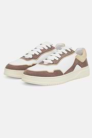 Sneakers En Cuir Mixte, Taupe, hi-res