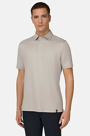 Polo In Misto Seta, Sabbia, thumb, 2