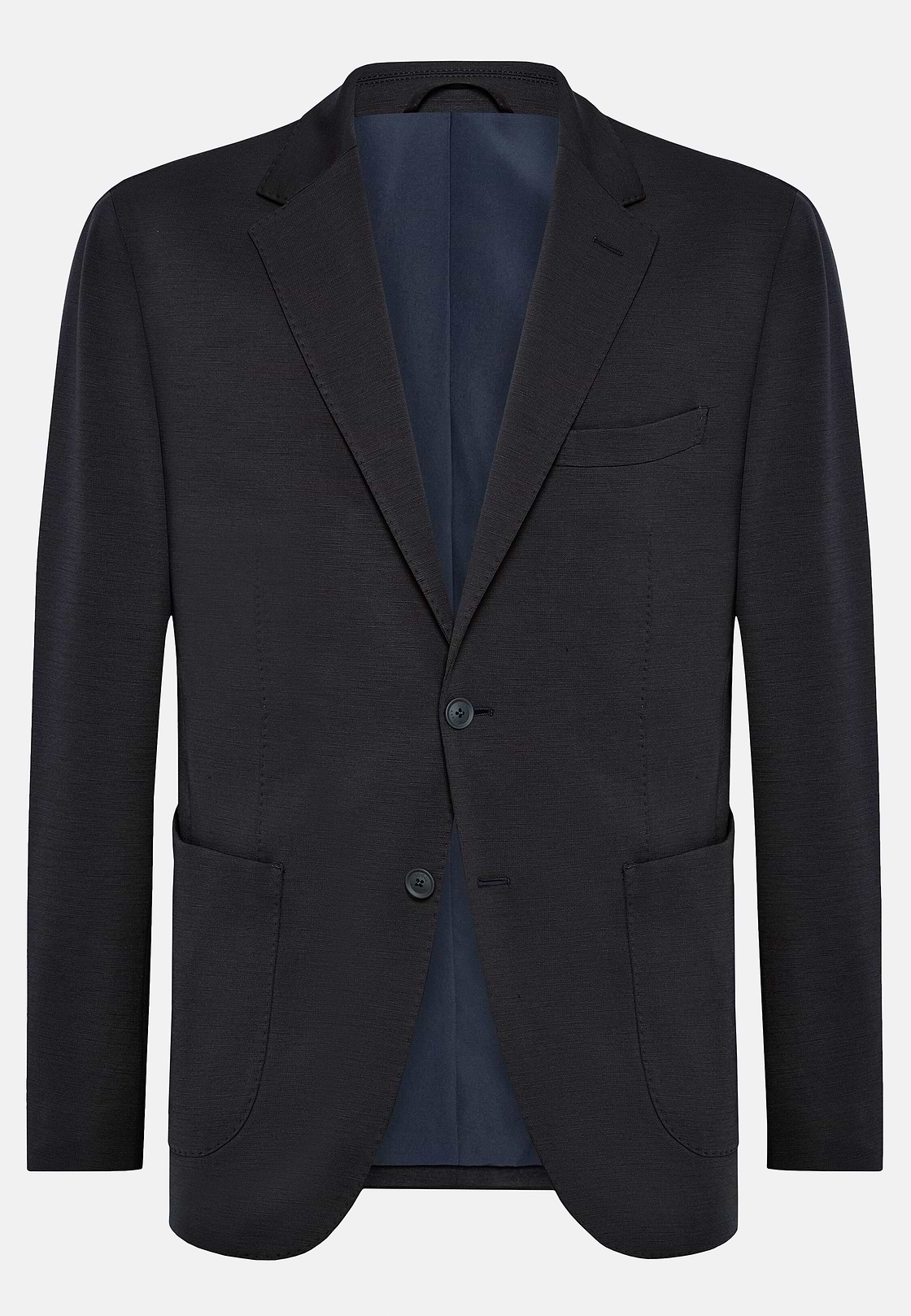 Navy Blue Suit B Tech in Nylon And Wool, , hi-res