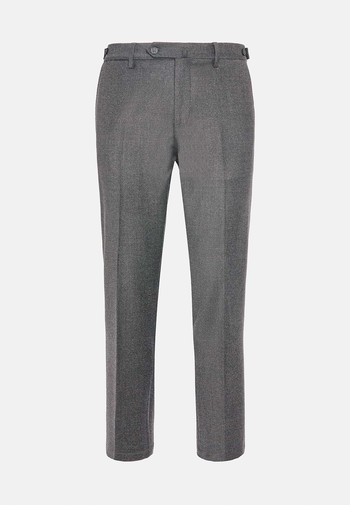 Trousers in Stretch Flannel, Grey, hi-res