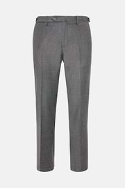 Trousers in Stretch Flannel, Grey, hi-res