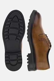 Derby Shoes in Grained Leather, Brown, thumb, 4