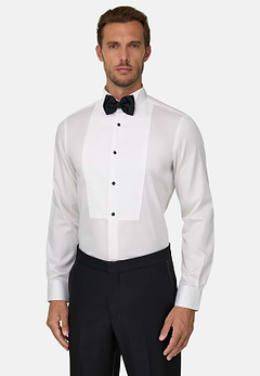 Schmale Baumwoll-Satin-Hemd