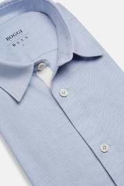 Chemise Bleu Clair En Coton Oxford Regular Fit, , hi-res