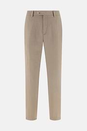 Pantalon En Lin, Taupe, thumb, 5