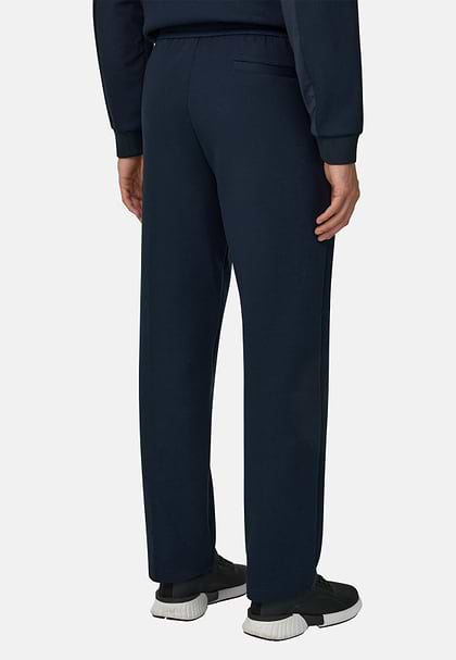 Jogginghose aus Mischgewebe Scuba B Tech, Navy blau, hi-res