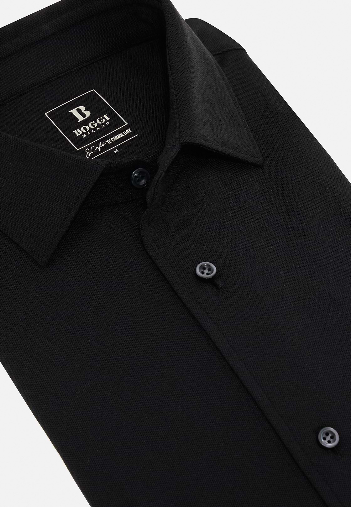 Polo camisa de piqué de alto rendimiento S.Cafè®Regular, Negro, hi-res