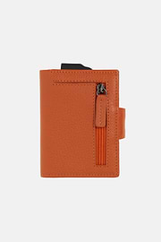 Kreditkarten-Börse Aus Leder, Orange, hi-res