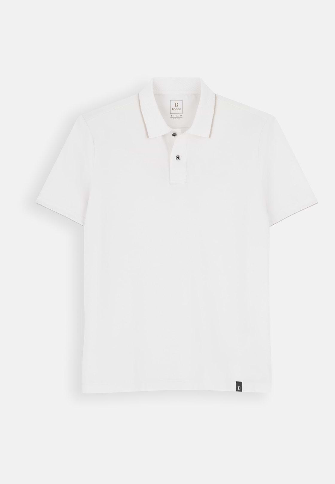 Polo aus Stretchgewebe Piqué Mischgewebe Cool Jade, Weiß, hi-res, 5