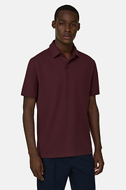 Polo Aus Elastischer Supima-Baumwolle, Burgundy, thumb, 2
