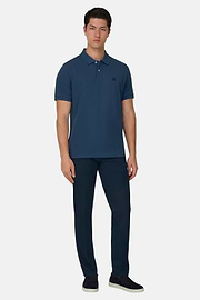 Stretch Cotton Trousers, Navy blue, thumb, 3