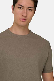 Camiseta De Algodón Lino, Taupe, thumb, 4