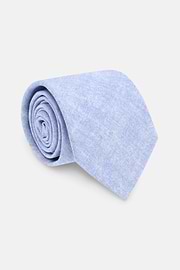 Corbata de Seda Efecto Jaspeado, Azul claro, thumb, 2