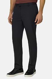 Pantalon en Tissu Technique B Tech, Noir, thumb, 1