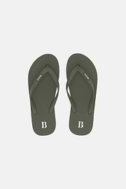 Rubber Flip-Flops, Military Green, thumb, 2