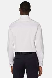 Stretch P.Point D.Cuff Windsor Collar Shirt Slim F, White, hi-res
