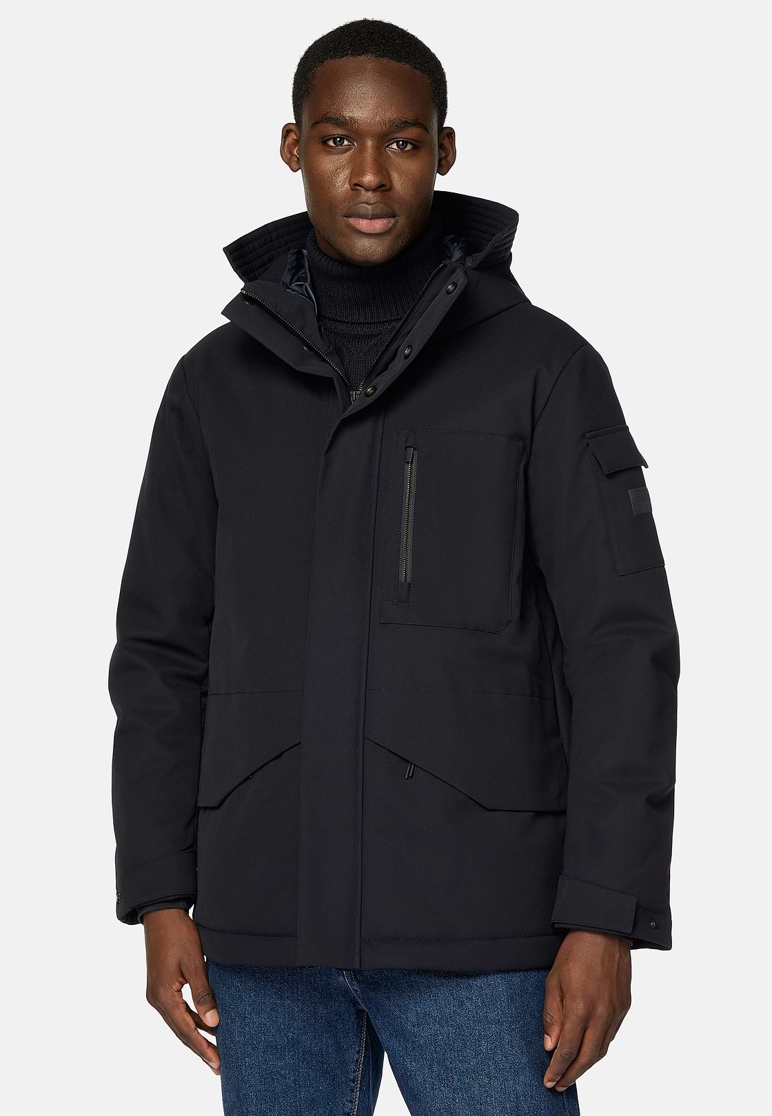 Technical Fabric B Tech Parka, Navy blue, hi-res