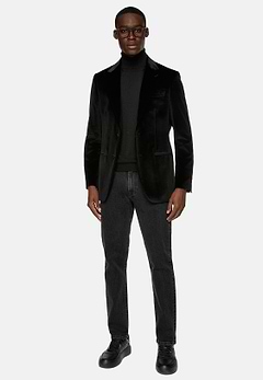 Chaqueta Negra De Terciopelo De Algodon Hombre Boggi Milano