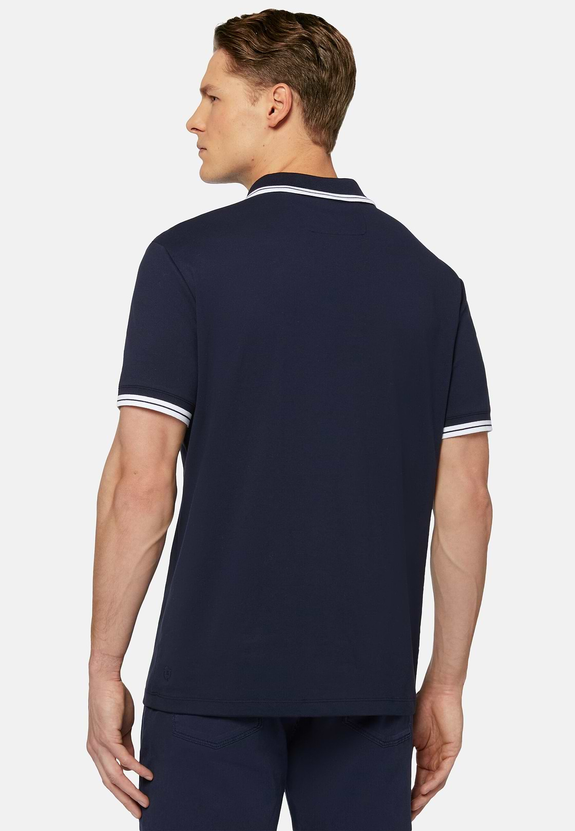 High-Performance Piqué Polo Shirt, Navy blue, hi-res