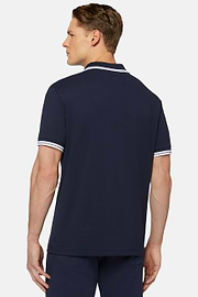 High-Performance Piqué Polo Shirt, Navy blue, hi-res