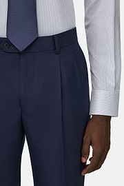 Wool Blend Double Breasted Suit, Navy blue, thumb, 5