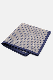 Pochette Doppia Stampa Micro Fantasia in Seta, Sabbia, thumb, 1