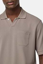 Polo En Piqué De Coton., Taupe, hi-res